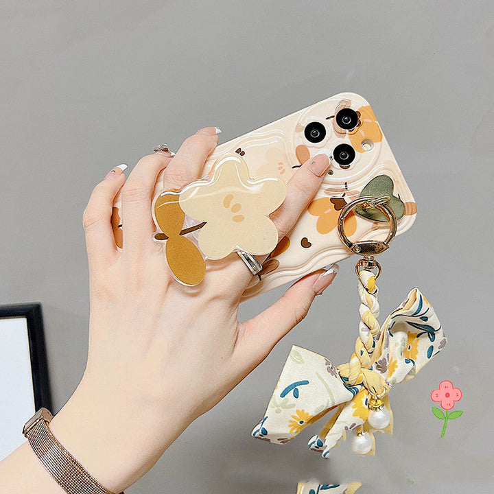 Elevate Your Style with Our Autumn Leaves And Flowers With Bow Silk Scarf Phone Cases